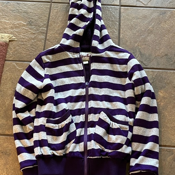 Girl’s Live to be Spoiled reversible fleece jacket - Picture 2 of 5